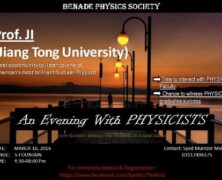 BPS to organize An Evening with Physicists