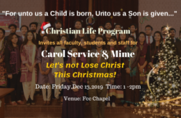 CLP to hold Christmas Carol Service & Mime