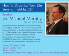 CLP to hold seminar on ‘How To Organize Your Life’