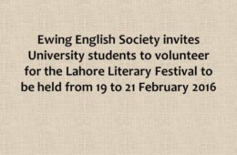 Inviting volunteers for Lahore Literary Festival 2016