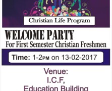 CLP to hold Welcome Party for Christian Freshmen