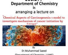 SCS to hold lecture on Chemical Aspects of Carcinogenesis