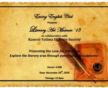 Ewing English Club to organize Literature Art Exhibition