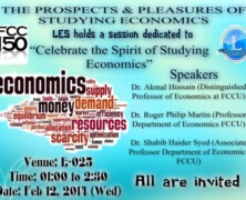 LES to hold session on Celebrating the spirit of  studying Economics
